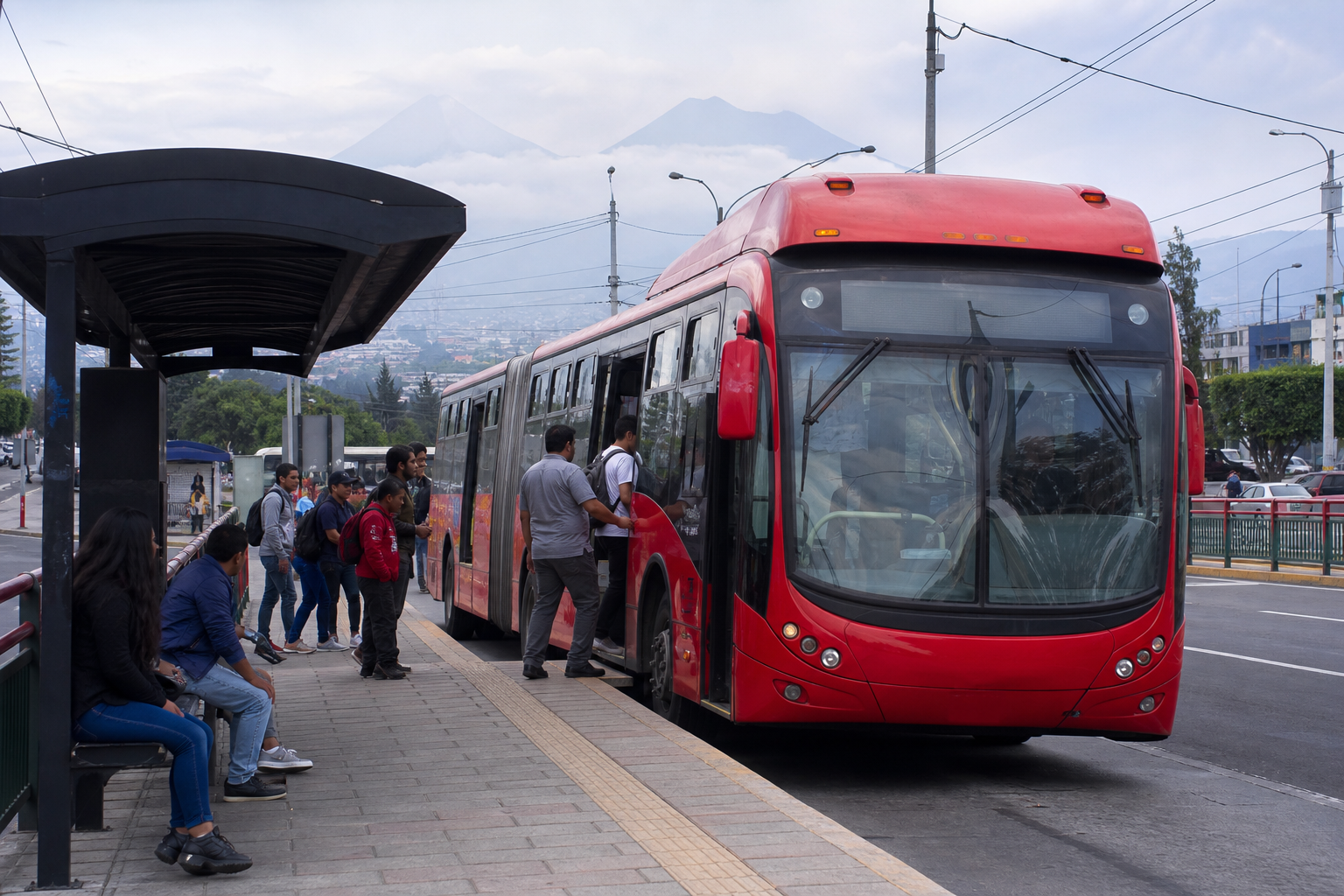 El bus como columna de la ciudad